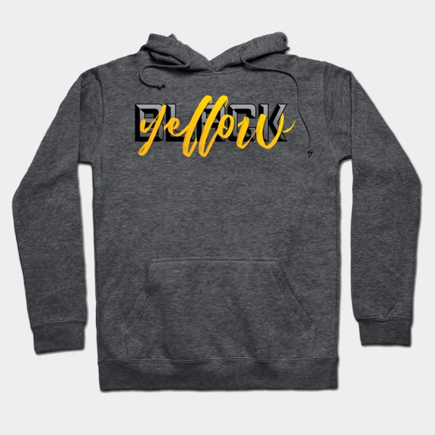 Black and Yellow Pittsburgh Fan Design Hoodie by polliadesign